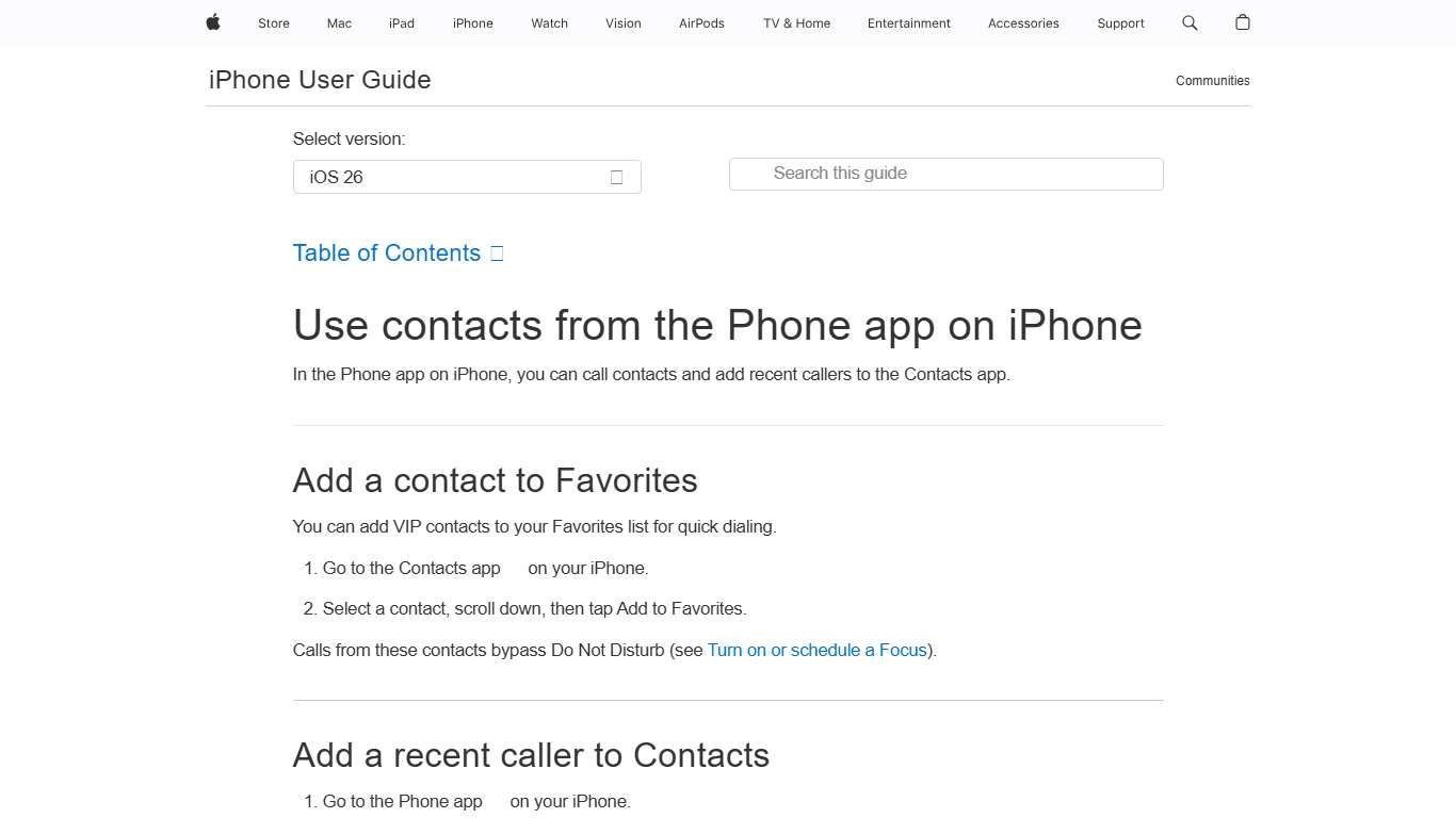 Use contacts from the Phone app on iPhone - Apple Support